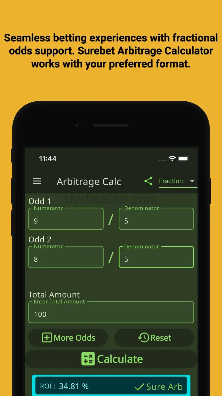 Surebet Arbitrage Calculator screenshot 1